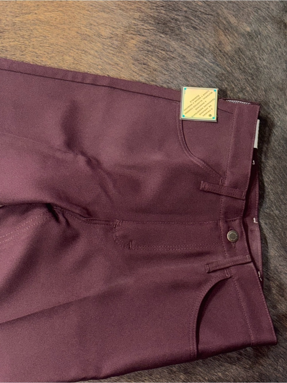 Wrangler Wine Colored Pants with Patch Detail - Picture 8 of 16